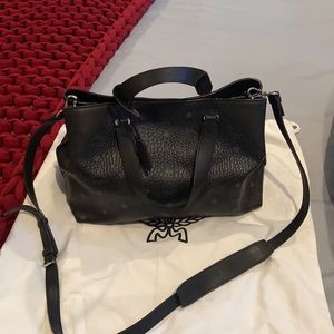 100% Authentic MCM Black Visetos Crossbody